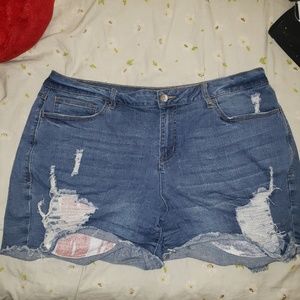 Distressed American 🇺🇸 flag blue jean shorts